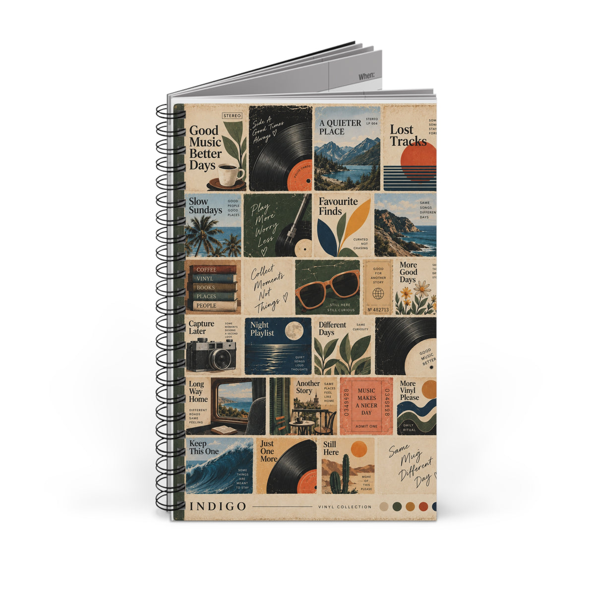 Indigo Notebook | Side B | Vinyl Collection